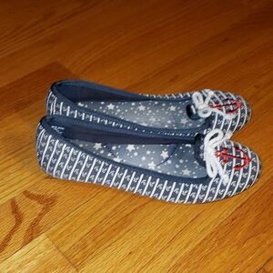 Sperry nautical ballet flats
